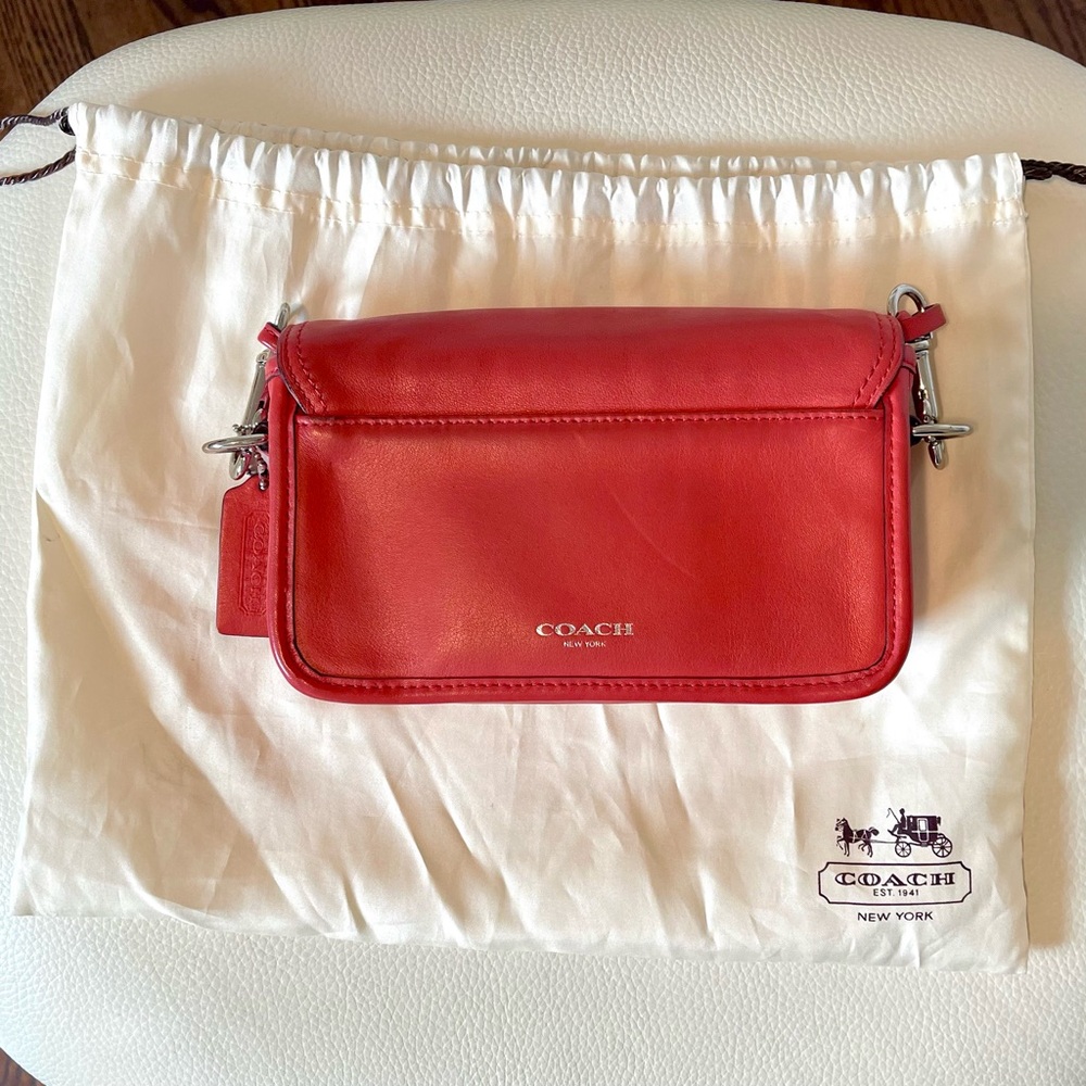 Coach Red Leather Crossbody Bag - Picture 2 of 9